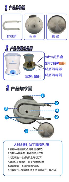 奶瓶消毒器发热盘
